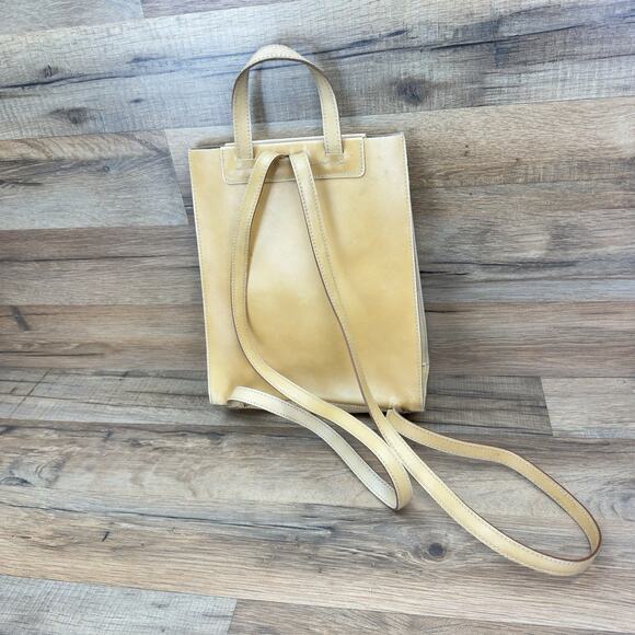 Vtg Lamarthe Women BackPack Handbag Tan Leather main image 4